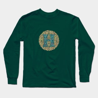 Letter H Ishihara Test Long Sleeve T-Shirt